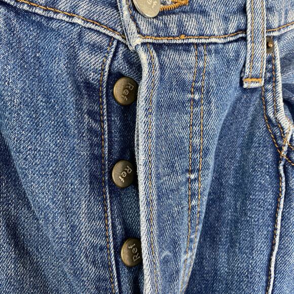 Reformation Blue Denim Celtic Cynthia High Pintuck Relaxed Fit Jeans Womens 26 - Picture 5 of 12
